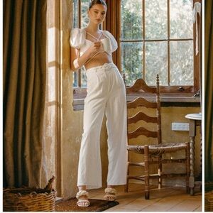 Sabo Skirt White Strappy Top and Pants set